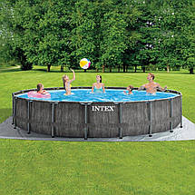 Каркасний басейн Intex 26744 Prism Frame 549х122 см круглий для всієї родини з картриджним фільтром, фото 3