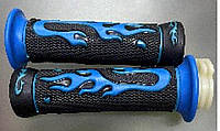 Ручки руля резиновые (mod: JY-A) (синие) VDK