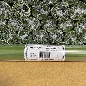 Папір тішью «Зелений оливковий (30)» 50x70 см, 30 аркушів, фото 2