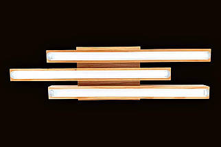 Світлодіодний світильник з дерева для кабінету спальні коридору кухні передпокою  Лед-Вегас-40/3 натуральний, фото 2