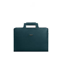 Женская кожаная сумка для ноутбука и документов BlankNote 15 Dark Green (BN-BAG-36-malachite) z11-2024