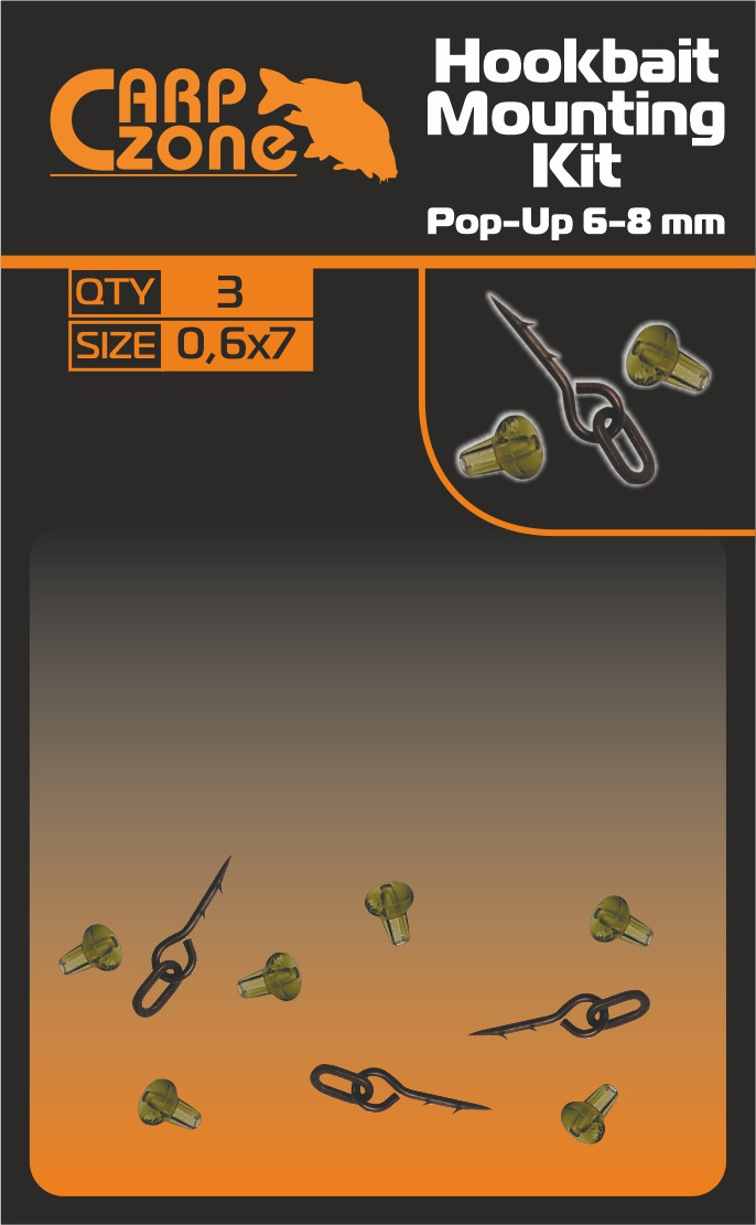 Набір для плаваючих насадок Pop-Up 6-8mm Hookbait Mounting Kit 0,6 х7mm