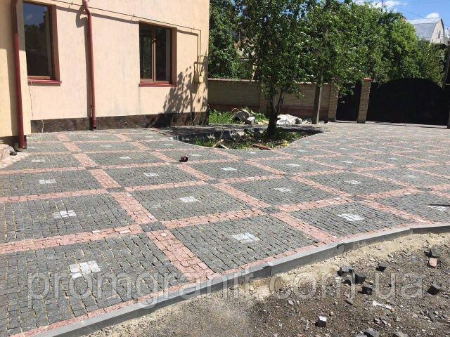 Тротуарна плитка гранітна колота зі сляба, фото 1