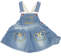 86 8-13 міс дитячий джинсовий сарафан для дівчинки малюків Хелоу Кітті демісезонний 2028 ГЛБ