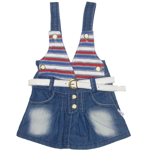 98 1,5-2 роки дитячий джинсовий сарафан для дівчинки малюків з ремінем демісезонний 2048 СН