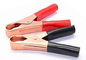 Затискачі (крокодили) електричні 100 мм струм 60 А (пара)