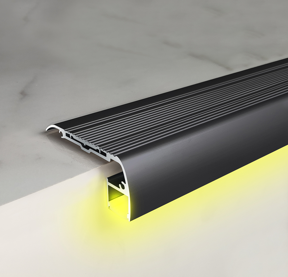 Профіль LEDTech анодований для ступенів під світлодіодну стрічку. LT-205. Преміум. Плати до 12 мм, фото 1