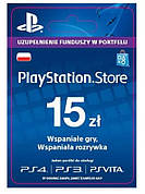 PlayStation Network Card 15 PLN (Польща)