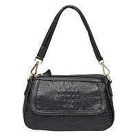 Женская кожаная сумка Borsa Leather K1211-black