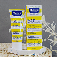 Mustela сонцезахисне молочко для обличчя та тіла з дуже високим ступенем захисту SPF50+ 40 мл