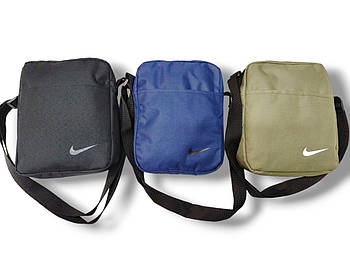 Чоловіча сумка тканинна 21*16 см через плече на блискавці в різних кольорах Kay