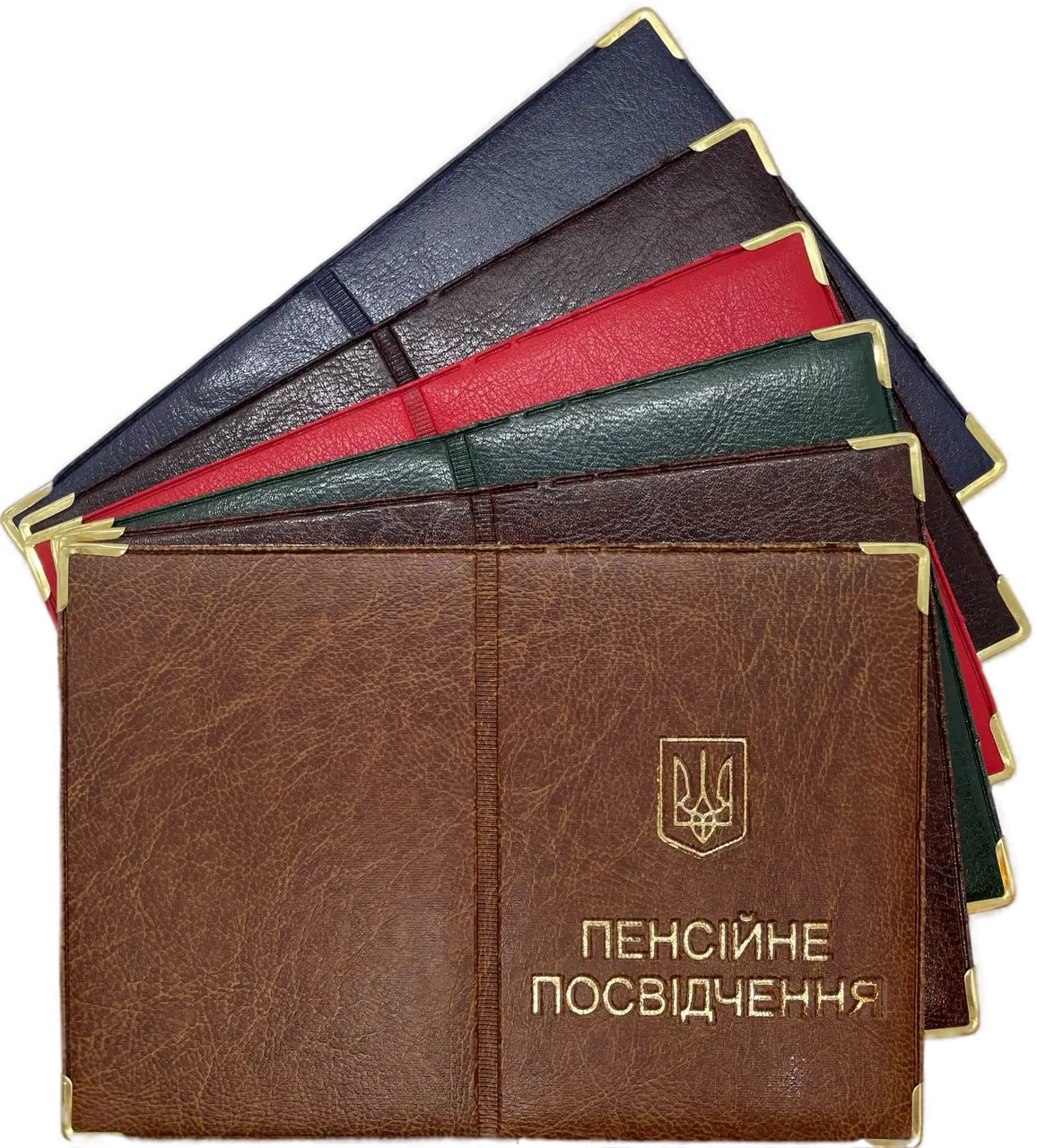 Обкладинка для пенсійного посвідчення зі шкірозамінника колір асорти