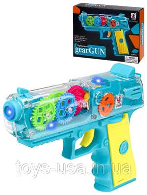 Пістолет з обертовими шестернями, світлом і звуком "Gear light gun" арт. YJ-Q 002, фото 1
