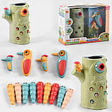 Магнітна гра "Погодуй птенчика" (черв'ячки, дупло) арт. 80395, фото 6