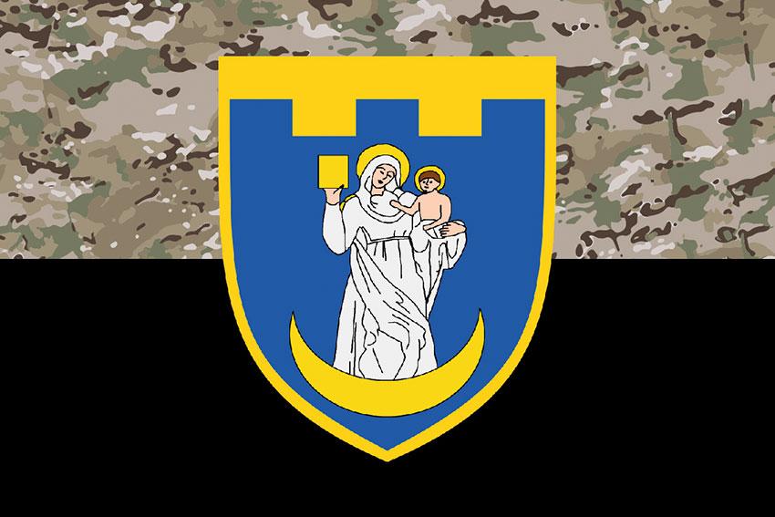 Прапор 117 ОБрТрО ЗСУ камуфляж-чорний