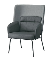BINGSTA Кресло с высокой спинкой, Vissle темно-серый/Kabusa темно-серый 104.542.36