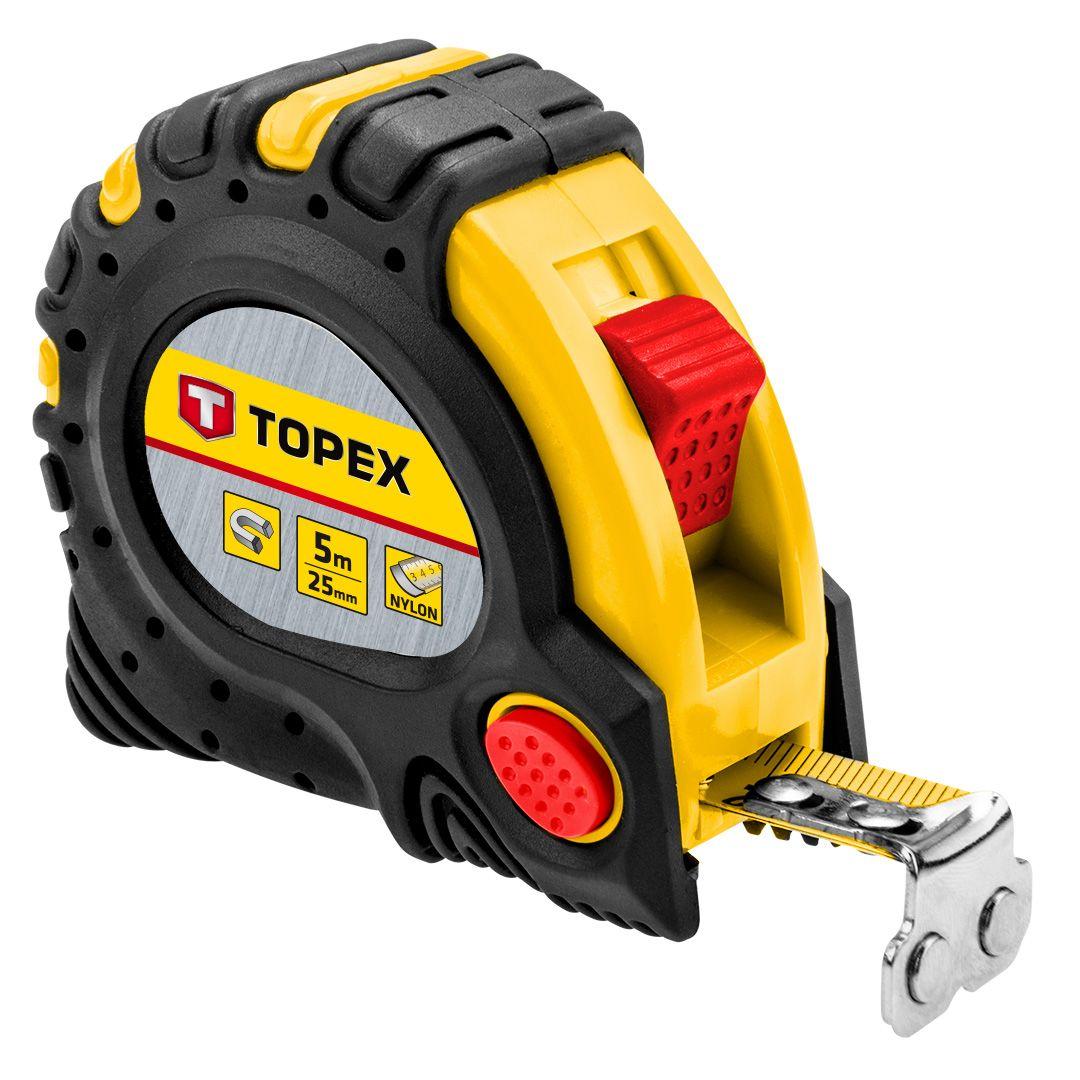 Рулетка з блокатором стрічки та магнітом Topex 27C345 500x2,5см