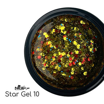 Стар гель Nice for you Star gel №10 Конфетті 5 г