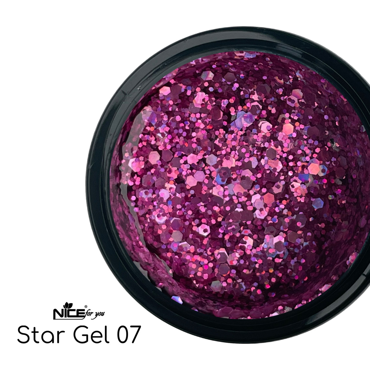 Стар гель Star gel 07 Nice for you Фіолетовий голографік 5 г