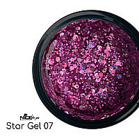 Старый гель Star gel 07 Nice for you Фиолетовый голографик 5 г