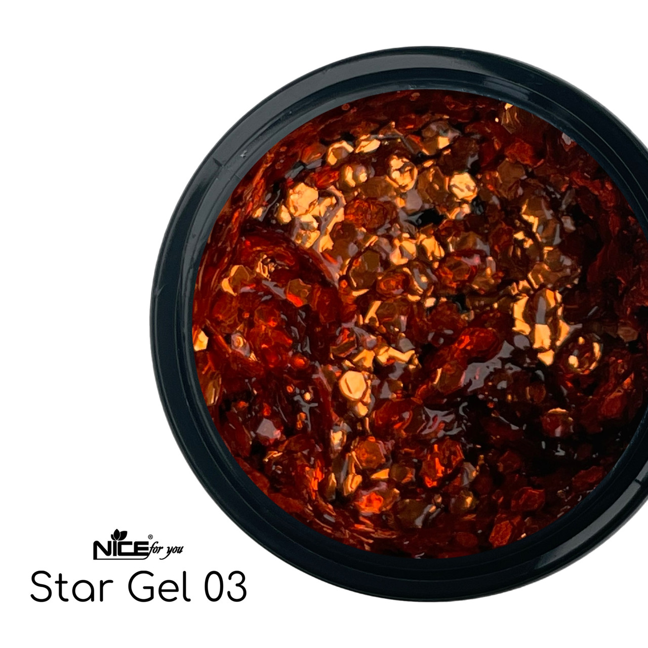 Стар гель Nice for you Star gel №03 Помаранчевий 5 г