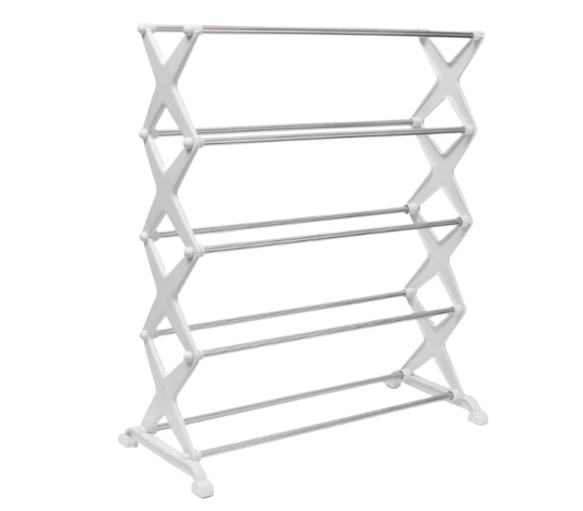 Полиця для взуття Shoe rack 2615 на 15 пар Біла | Органайзер підставка для взуття