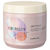 Маска для для сухих, вьющихся и окрашенных волос Ice Cream Dry-T Mask Inebrya, 500 мл