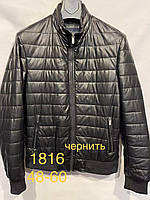 Куртка мужская из экокожи 48-60 арт.833, Цвет Черный, Международный размер XXXL, Размер мужской одежды (RU) 54