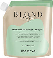 Осветляющая пудра с зелеными микропигментами Inebrya Blondesse Reduct Color Powder Antibrass, 500 г