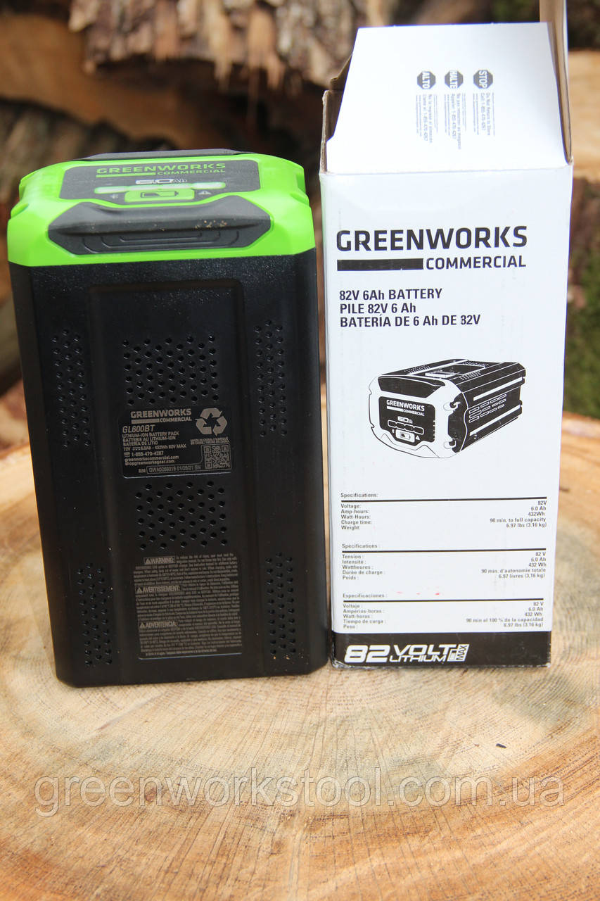 Акумулятор Грінворкс 82 В 6 Ач (Greenworks Commercial 82 V 6 Ah) GL600BT