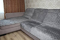 Велюровые дивандеки для углового дивана