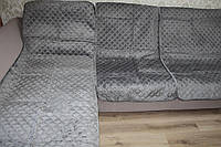 Велюровые дивандеки на угловой диван комплект