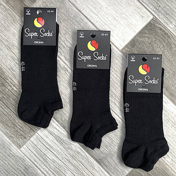 Шкарпетки чоловічі короткі бавовна із сіткою Super Socks, арт 017, розмір 39-42, чорні, 017