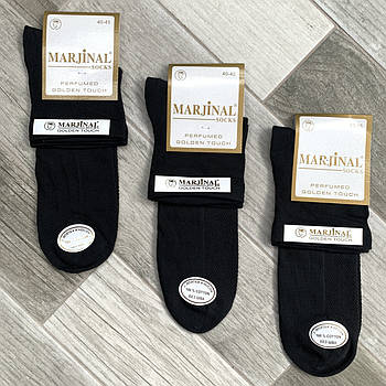 Шкарпетки чоловічі бавовна із сіткою Marjinal, антибактеріальні, 40-45 розмір, чорні, 792