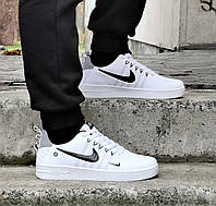 Мужские Кроссовки Nike Air Force White Текстильные Белые Найк Форсы 40,41,42,43 размеры