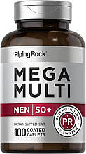 Вітаміни для чоловіків Piping Rock Mega Multi Men 50 plus 100 caplets