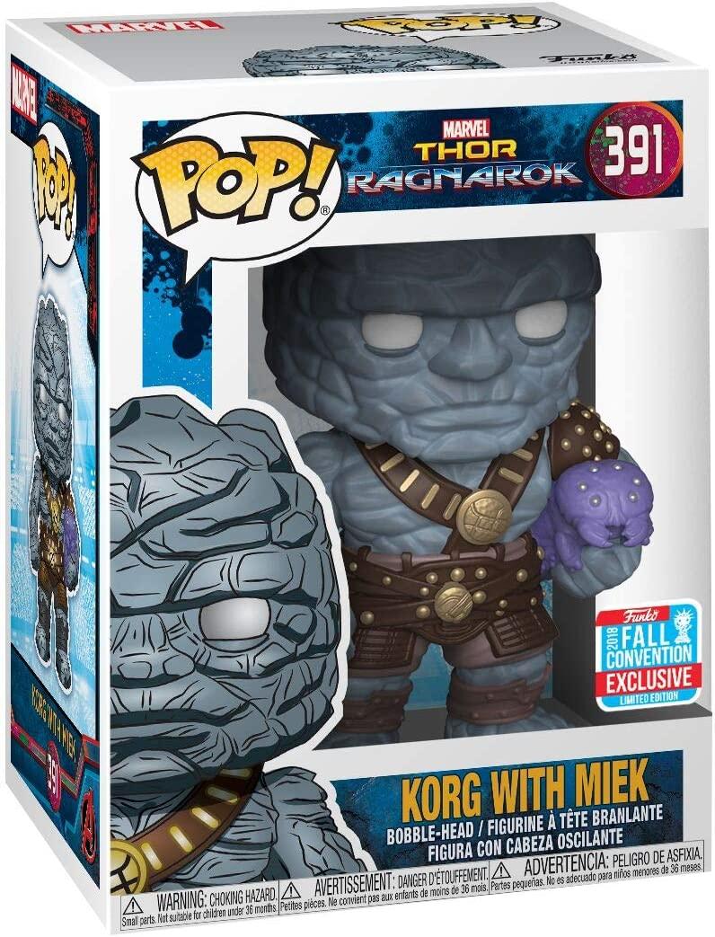 Funko 30763 POP Bobble: Marvel: Thor Ragnarok: Korg w/Miek