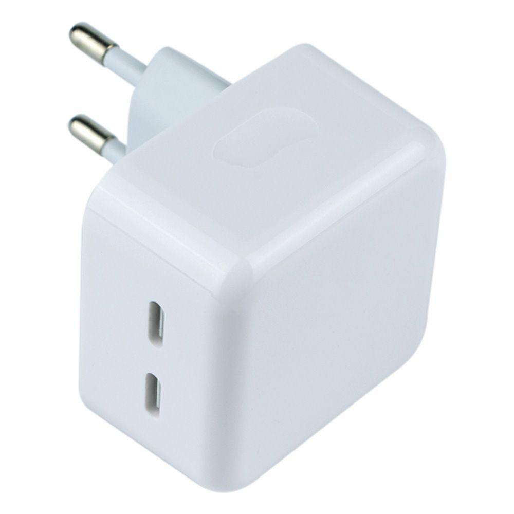 Мережевий зарядний пристрій 50W Dual USB-C Power Adapter Білий