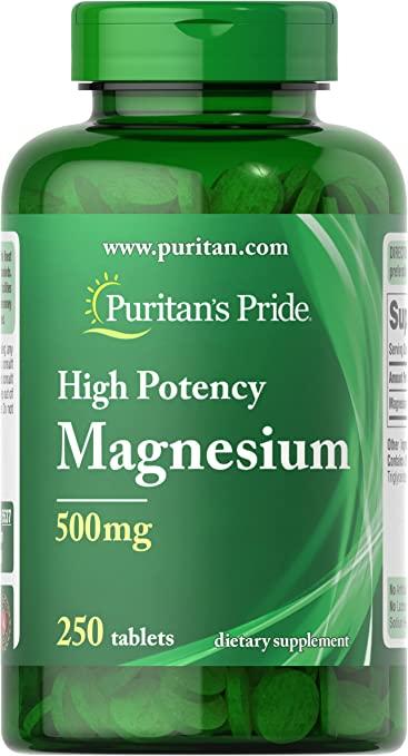 Магній Puritan's Pride Magnesium (оксид магнію) 500 mg 250 таблеток