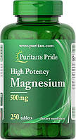 Магній Puritan's Pride Magnesium (оксид магнію) 500 mg 250 таблеток