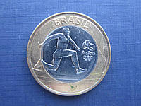 Монета 1 реал Бразилия 2014 спорт олимпиада Рио-де-Жанейро лёгкая атлетика