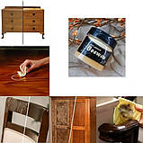 Поліроль воскова для меблів Beewax бджолиний віск, для відновлення зовнішнього вигляду дерева, 80g, фото 5