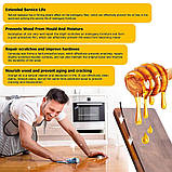 Поліроль воскова для меблів Beewax бджолиний віск, для відновлення зовнішнього вигляду дерева, 80g, фото 10