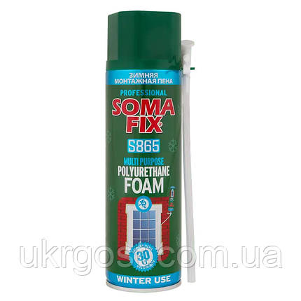 Піна монтажна ручна Soma Fix S865 зимова 500 мл, фото 1