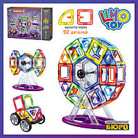 Дитячий конструктор магнітний Limo Toy LT4001 Транспорт колесо огляду 92 деталі