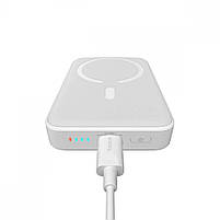 Зовнішній акумулятор з бездротовою зарядкою Baseus Magnetic 20W 10000mAh для iPhone 12/13/14/15 White, фото 9