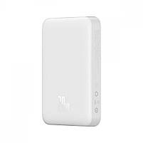 Зовнішній акумулятор з бездротовою зарядкою Baseus Magnetic 20W 10000mAh для iPhone 12/13/14/15 White, фото 6