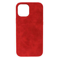 Защитный чехол на смартфона красный из искуственной кожи для iPhone 12 Pro Max
