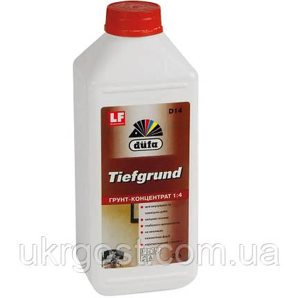 Грунтовка для стін глибокопроникна концентрат 1:4 Dufa Tiefgrund D14 2 л, фото 1