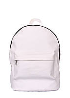 Городской рюкзак POOLPARTY из искусственной кожи белый (backpack-pu-white)